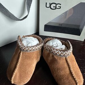 UGG Kids Chestnut Suede Baby Tasman SZ 02/03 6-12 months with box